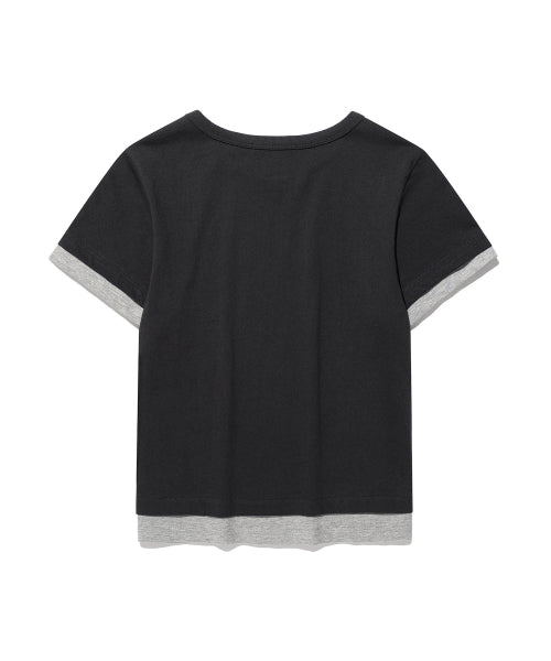 BAM LAYERED T-SHIRT - 2 COLORS CHARCOAL