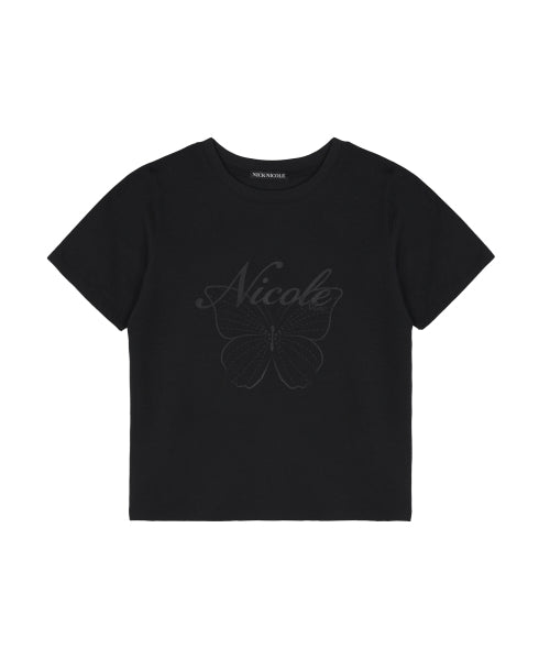 NICOLE BUTTERFLY SLIM TOP #徐睿知同款! - 3 COLORS BLACK