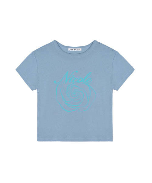 ROSE LETTERING CROPPED TOP #徐睿知同款! - 5 COLORS AS SHOWN
