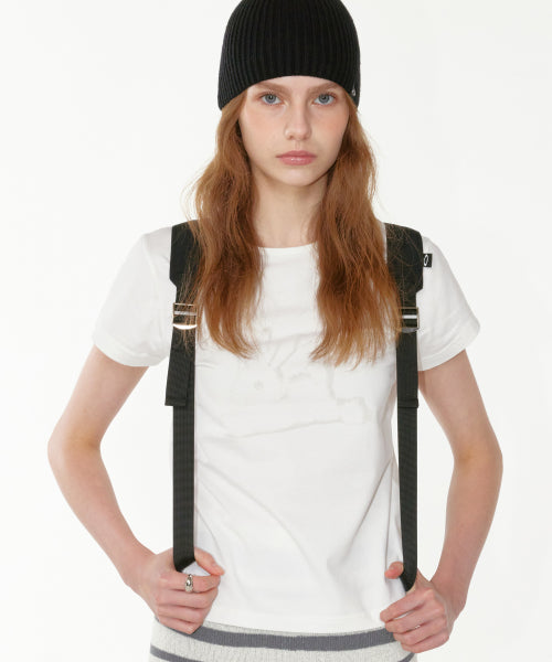 RABBIT PRINT T-SHIRT - 2 COLORS IVORY