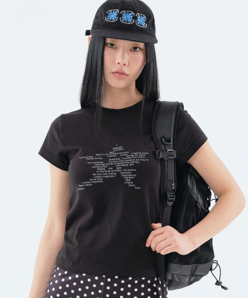 STAR LETTERING T-SHIRT - 2 COLORS BLACK