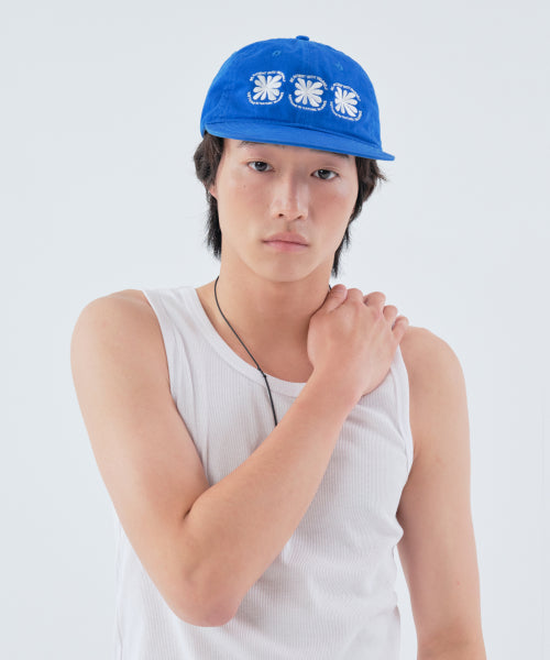 FLOWER COTTON SNAPBACK - 3 COLORS BLUE