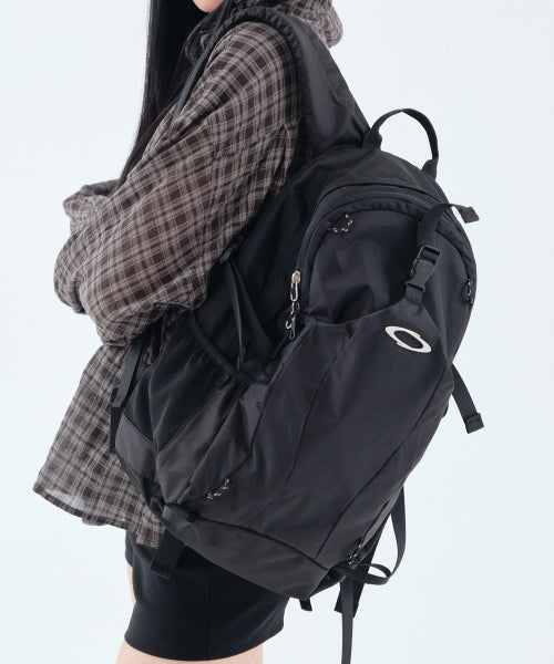 NYLON DOUBLE BACKPACK - 3 COLORS BLACK