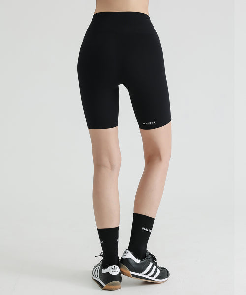HIGH TENSION SYMBOL BIKER SHORTS 4 BLACK