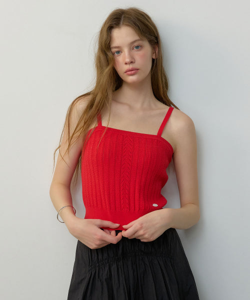 CABLE SLEEVELESS KNIT - 3 COLORS