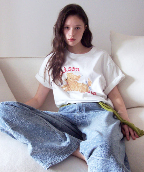 ROLA PUPPY FRIENDS T-SHIRT - 3 COLORS WHITE
