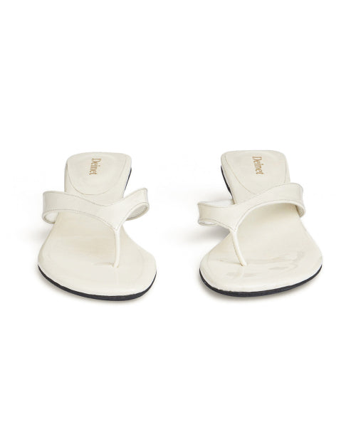 ENAMEL FLIP FLOP - 7 COLORS IVORY