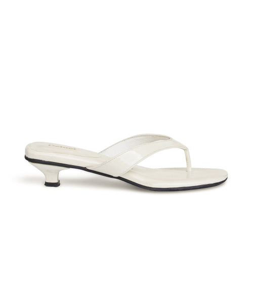 ENAMEL FLIP FLOP - 7 COLORS IVORY