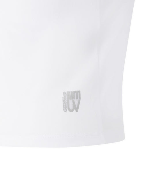 WOMEN SHORT SLEEVE CROP RASHGUARD #NINGNING同款！ - 3 COLORS WHITE
