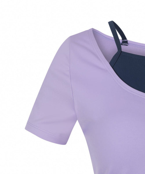 WOMEN SHORT SLEEVE CROP RASHGUARD #NINGNING同款！ - 3 COLORS AS SHOWN
