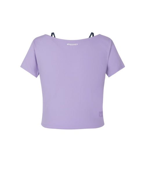 WOMEN SHORT SLEEVE CROP RASHGUARD #NINGNING同款！ - 3 COLORS AS SHOWN