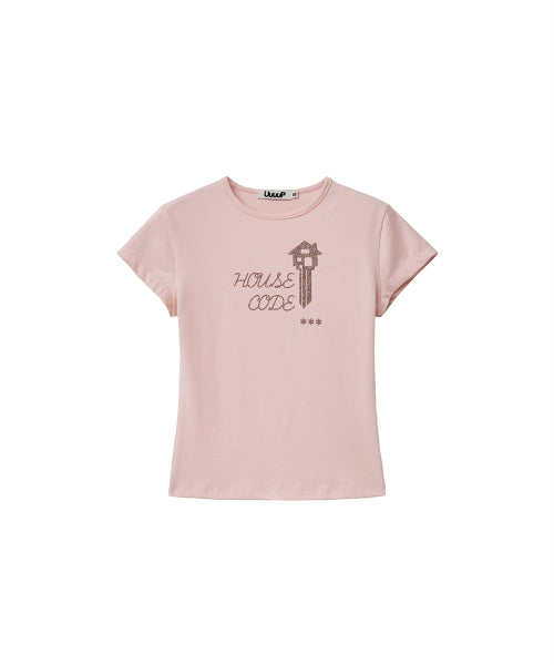 KEYCHAIN GLITTER TEE - 2 COLORS PINK