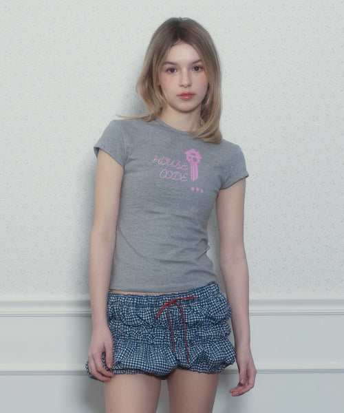 KEYCHAIN GLITTER TEE - 2 COLORS MELANGE GREY