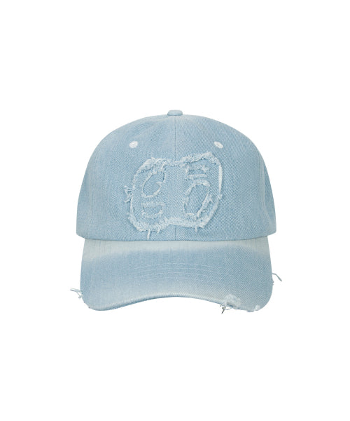 DENIM PATCH BALL CAP - 2 COLORS