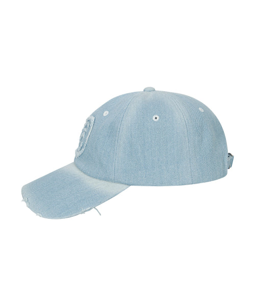 DENIM PATCH BALL CAP - 2 COLORS