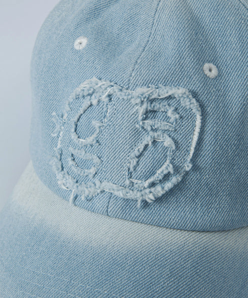 DENIM PATCH BALL CAP - 2 COLORS