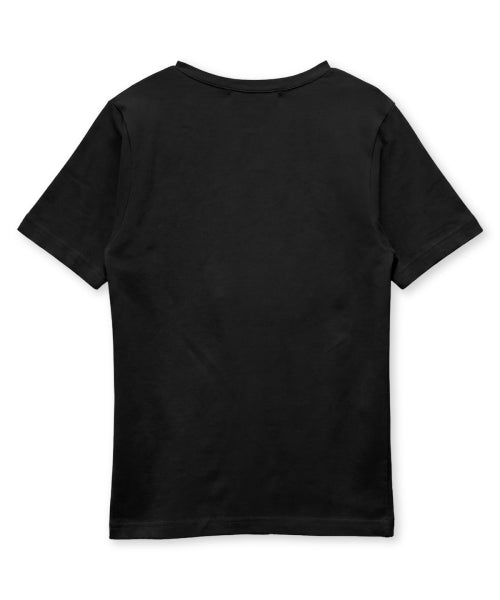 TEE CROSS DIAGONAL BUTTON T-SHIRT - 2 COLORS BLACK