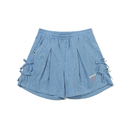 LINEN-LIKE SHORTS - 2 COLORS BLUE