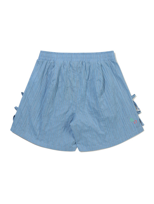 LINEN-LIKE SHORTS - 2 COLORS BLUE