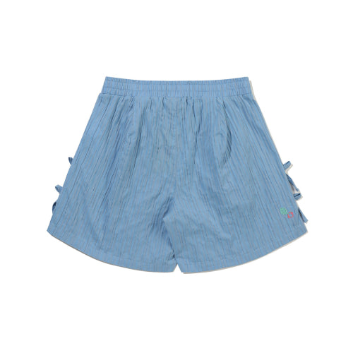 LINEN-LIKE SHORTS - 2 COLORS BLUE