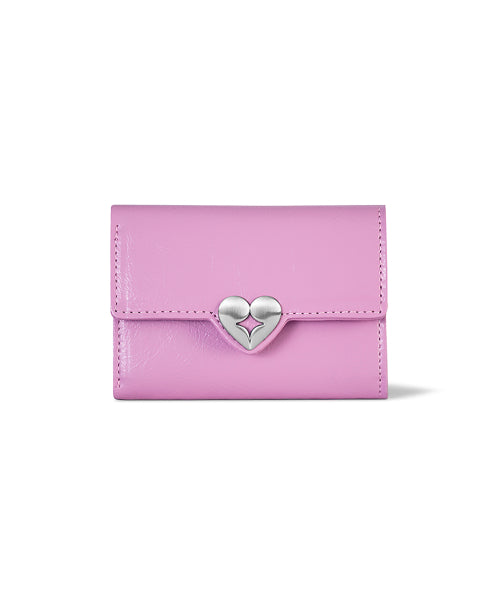 HEARTY FLAP WALLET PISTACHIO - 3 COLORS PINK