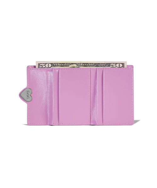 HEARTY FLAP WALLET PISTACHIO - 3 COLORS PINK