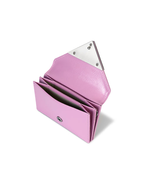 CRINKLE TRIANGLE ACCORDION POCKET LILAC PINK