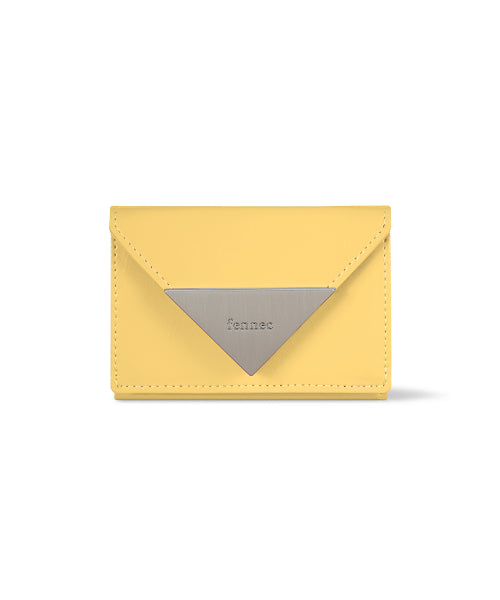 CRINKLE TRIANGLE TRIPLE WALLET MARIGOLD AS SHOWN