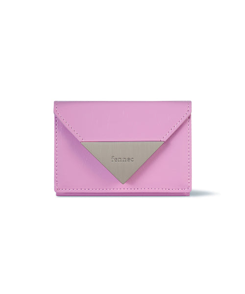CRINKLE TRIANGLE TRIPLE WALLET LILAC PINK