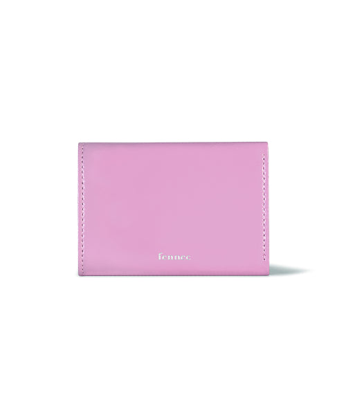 CRINKLE TRIANGLE TRIPLE WALLET LILAC PINK