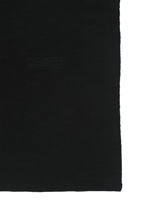 SLUB CAP SLEEVE T SHIRT - 4 COLORS BLACK