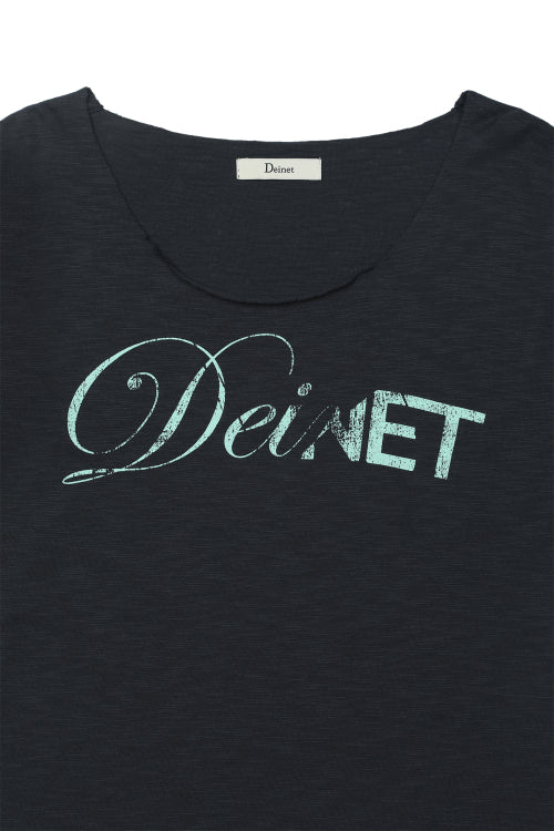 OFF SHOULDER GRAPHIC T SHIRT - 2 COLORS NAVY