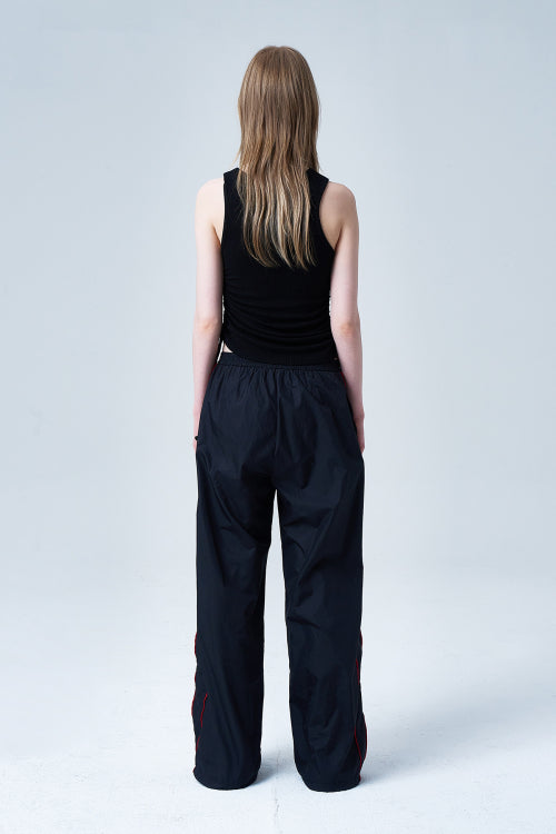 LOGO SHIRRING SLEEVELESS - 3 COLORS BLACK