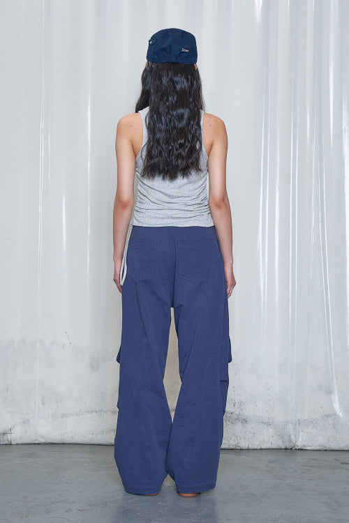 LOGO SHIRRING SLEEVELESS - 3 COLORS GREY