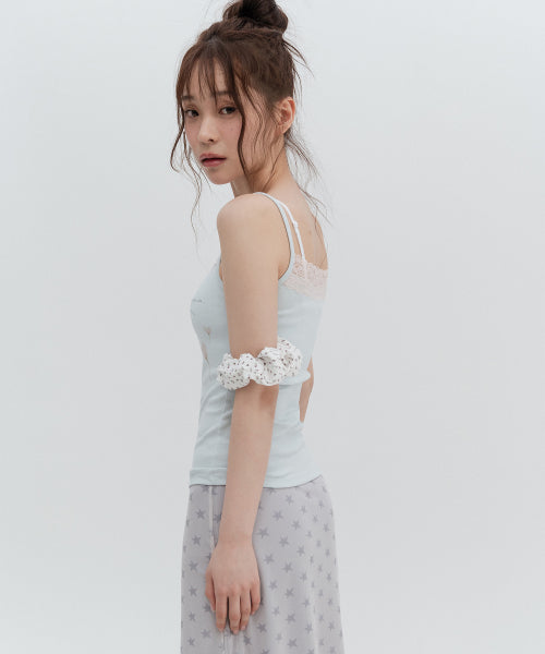 FLOWER LACE SLEEVELESS AS SHOWN