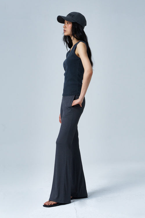 RING POINT PIGMENT SLEEVELESS - 3 COLORS CHARCOAL