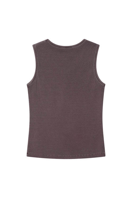 RING POINT PIGMENT SLEEVELESS - 3 COLORS PURPLE