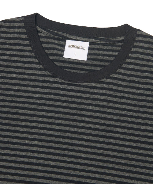 NM CROP BORDER T-SHIRT - BLACK - 2 COLORS