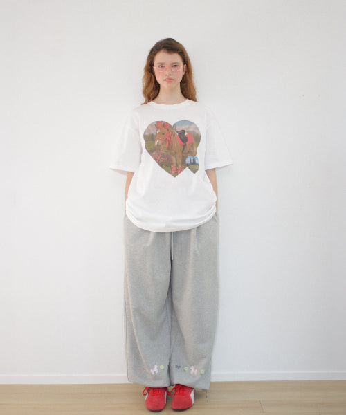 PONY HEART OVER FIT T SHIRT WHITE