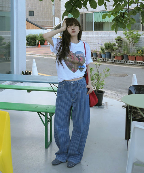 PONY HEART OVER FIT T SHIRT WHITE