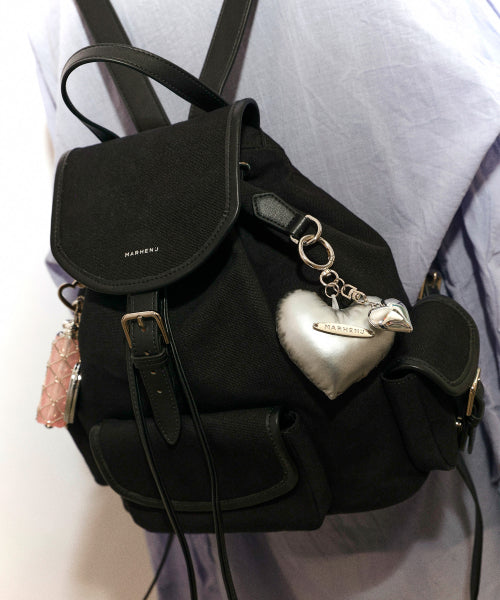 HEART CUSHION CHARM - 3 COLORS SILVER