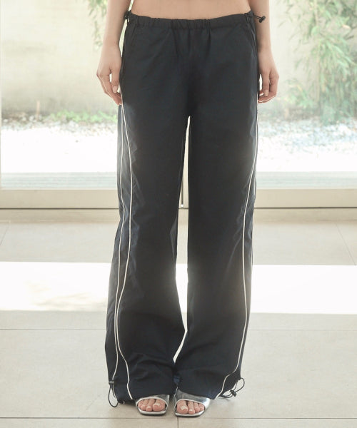PIPE SIDE LINE TRACK PANTS - 2 COLORS NAVY