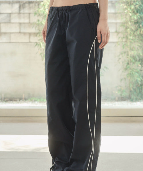 PIPE SIDE LINE TRACK PANTS - 2 COLORS NAVY