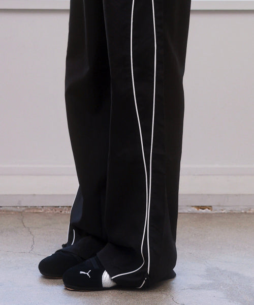 PIPE SIDE LINE TRACK PANTS - 2 COLORS BLACK