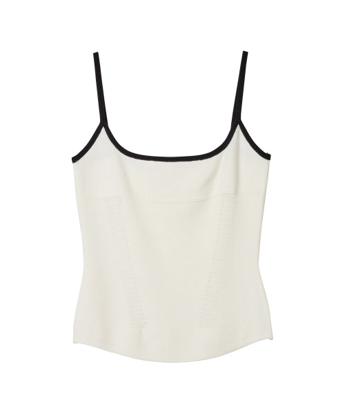 ERER COLORBLOCK KNIT SLEEVELESS - 2 COLORS WHITE