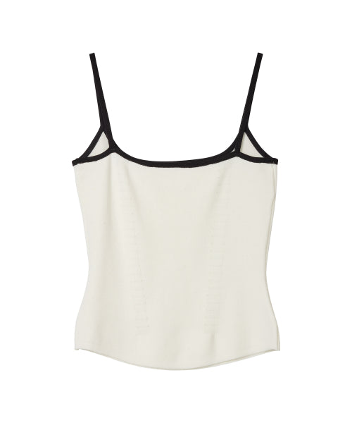 ERER COLORBLOCK KNIT SLEEVELESS - 2 COLORS WHITE