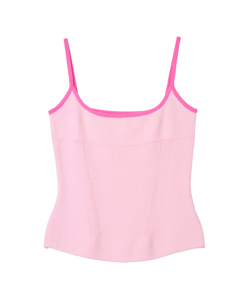 ERER COLORBLOCK KNIT SLEEVELESS - 2 COLORS PINK