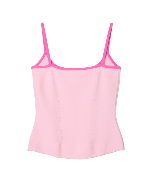 ERER COLORBLOCK KNIT SLEEVELESS - 2 COLORS PINK