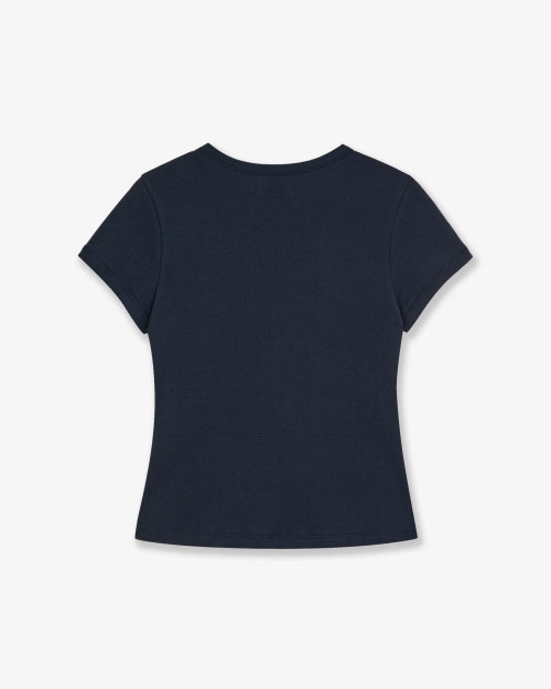 CHECK STAR TEE - 3 COLORS NAVY
