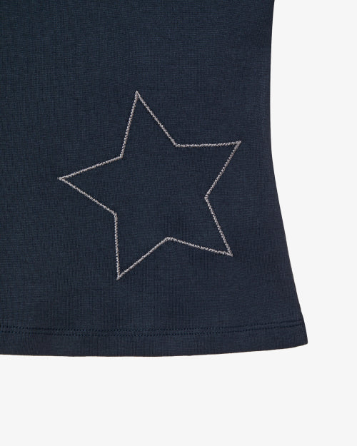 CHECK STAR TEE - 3 COLORS NAVY